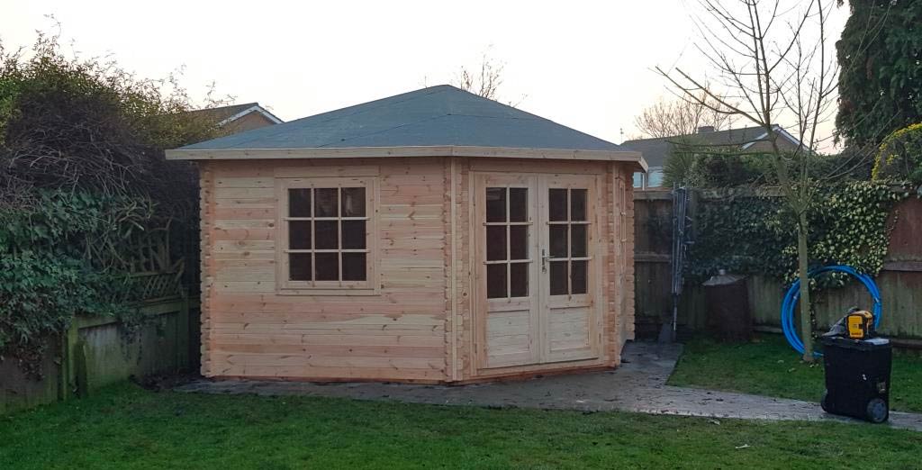 4m X 4m Corner Log Cabin Installation York North Yorkshire